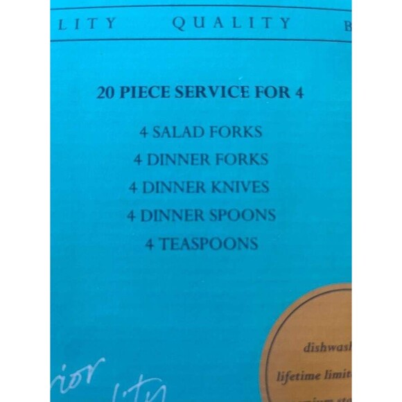 New Pfaltzgraff Everyday Premium Stainless Steel Selby 20 Piece Flatware Service - Picture 5 of 6